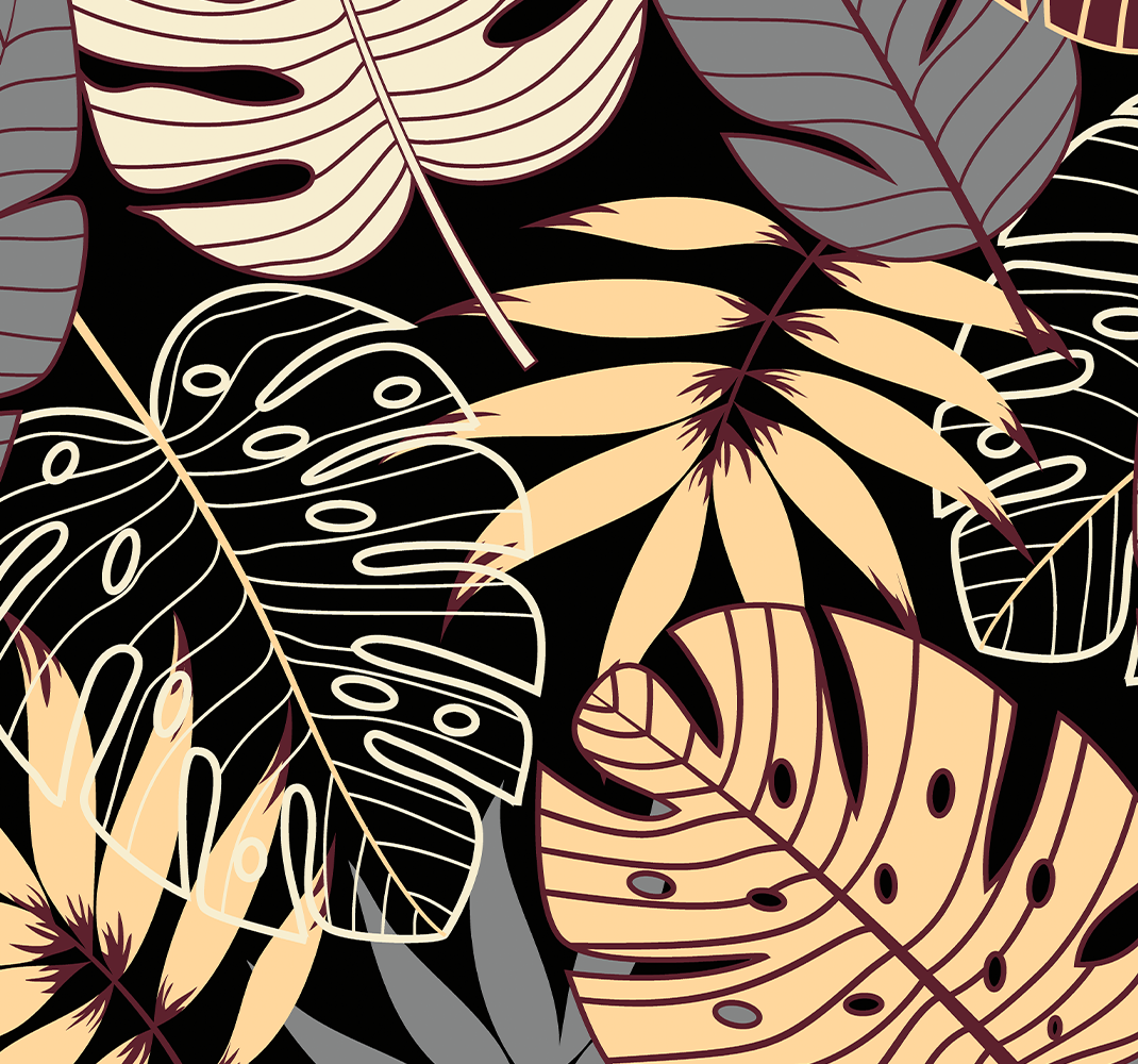 Tapis vinyle nature jungle tropicale vintage - TenStickers