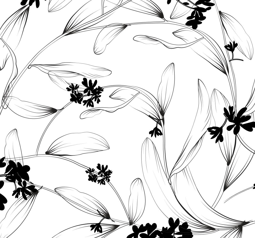 Tapis vinyle nature fleurs de lys avant-gardistes - TenStickers