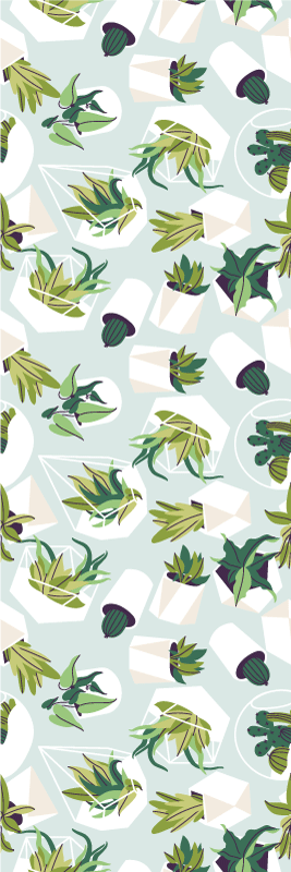 Tapis vinyle nature cactus vert - TenStickers