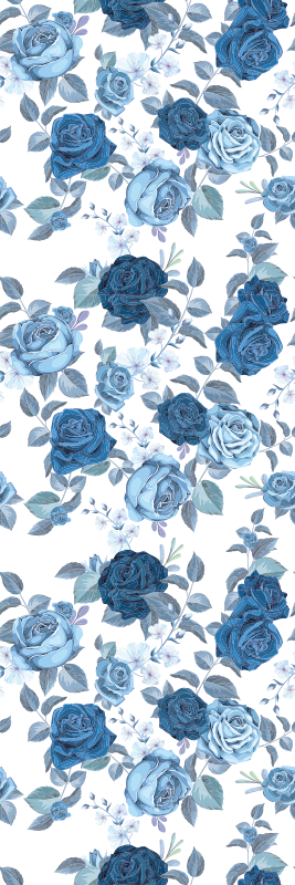 Tapis vinyle nature motif bleu et sauvage - TenStickers