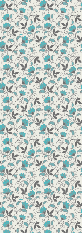 Tapis vinyle nature fleur de lotus turquoise - TenStickers