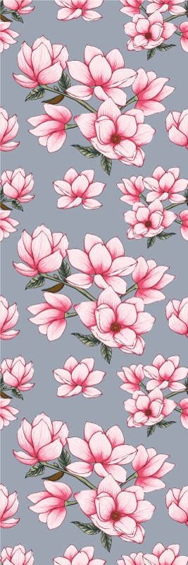 Tapis vinyle nature fleurs de magnolia magnifiques - TenStickers
