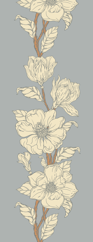 Tapis vinyle nature style nostalgie magnolia - TenStickers