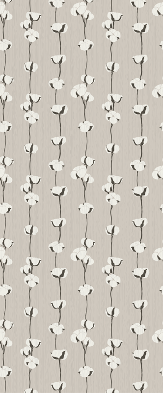 Tapis vinyle nature fleurs de coton artistiques nostalgie - TenStickers