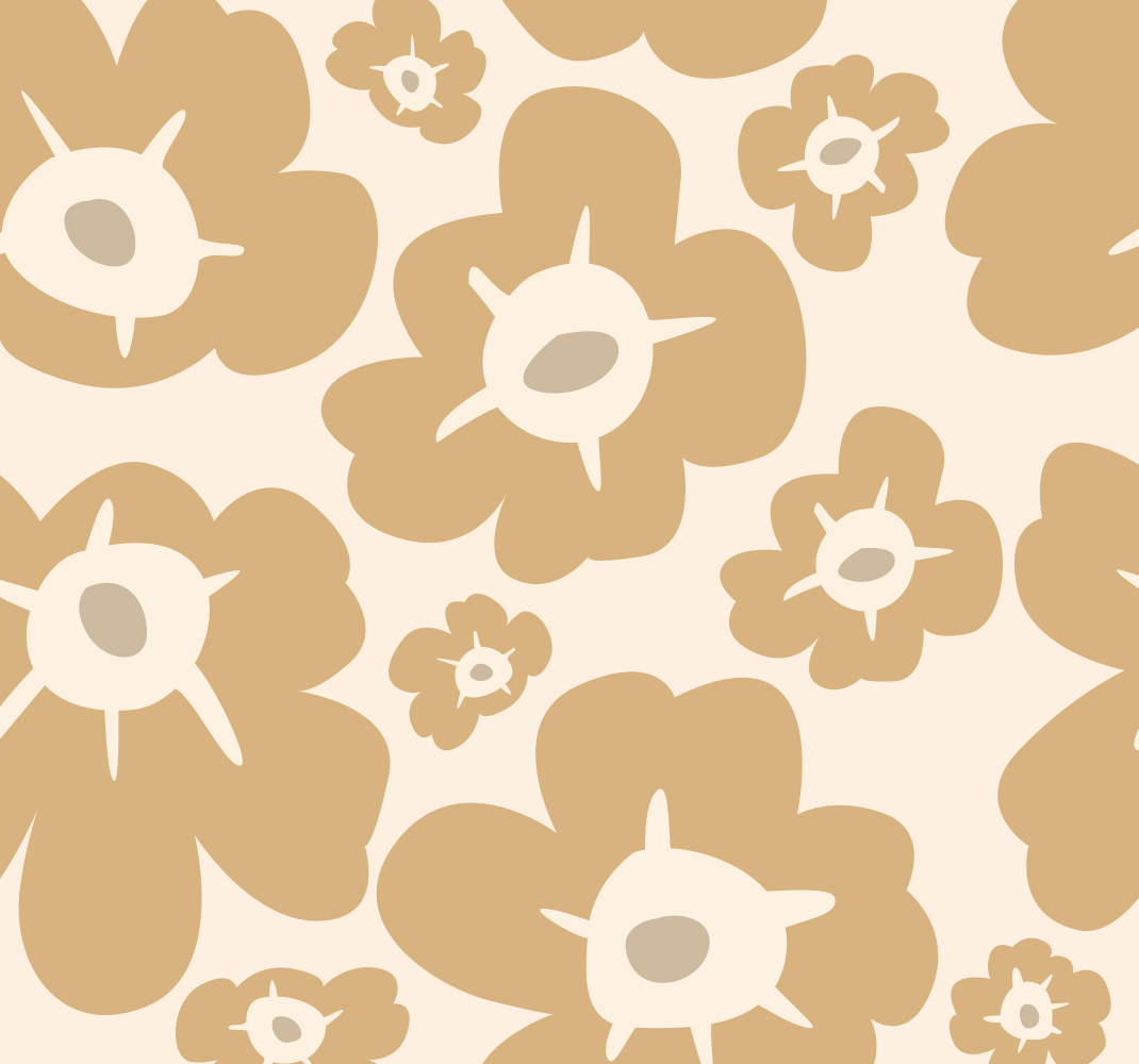 Tapis vinyle nature coquelicots beiges - TenStickers