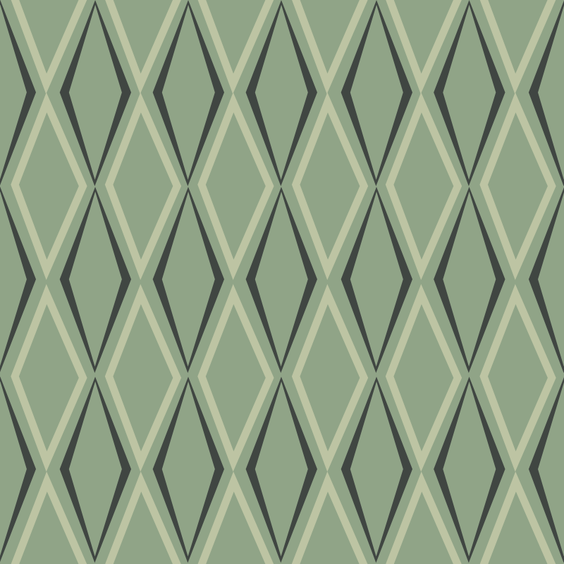 Tapis vinyle rétro diamants verts années 1930 - TenStickers