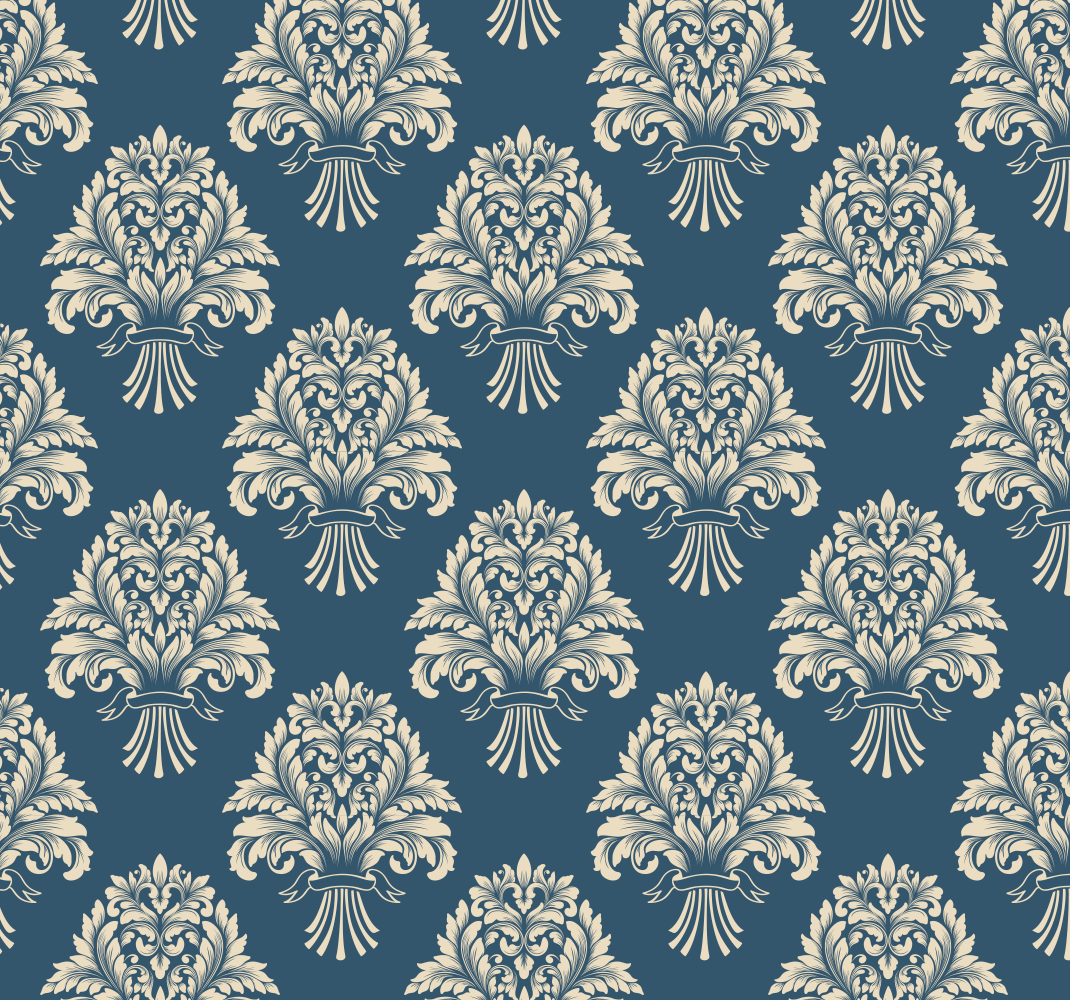 Tapis vinyle rétro design floral baroque - TenStickers