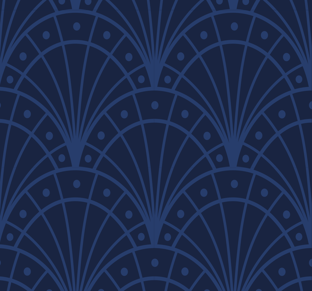 Tapis vinyle rétro bleu marine art déco - TenStickers