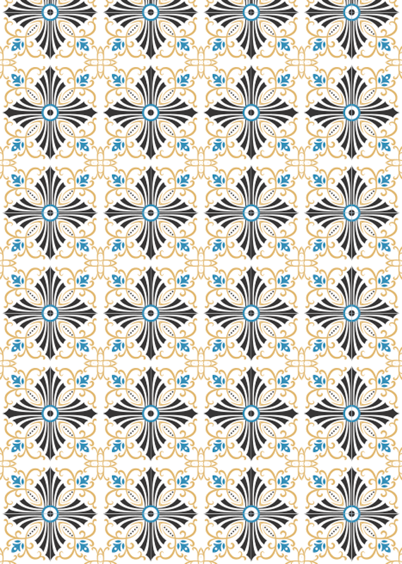 Tapis vinyle rétro design croisé spiral vintage - TenStickers