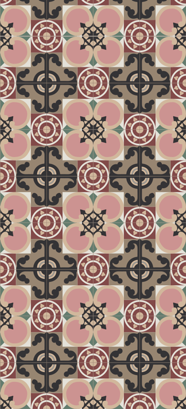 Tapis vinyle rétro motifs azulejos toledanos - TenStickers