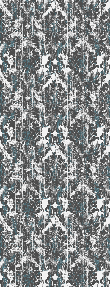 Tapis vinyle rétro motif petits éléments gris anciens - TenStickers