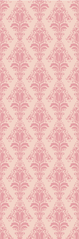Tapis vinyle rétro motif floral rose provincial - TenStickers
