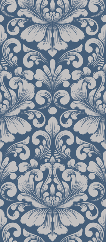 Tapis vinyle rétro design damassé classique - TenStickers
