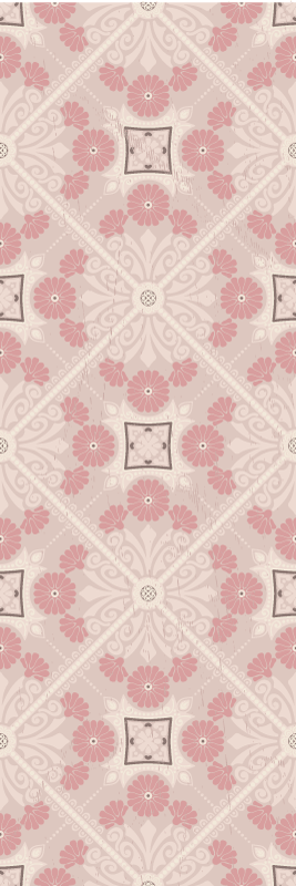 Tapis vinyle rétro motif pastel vintage - TenStickers