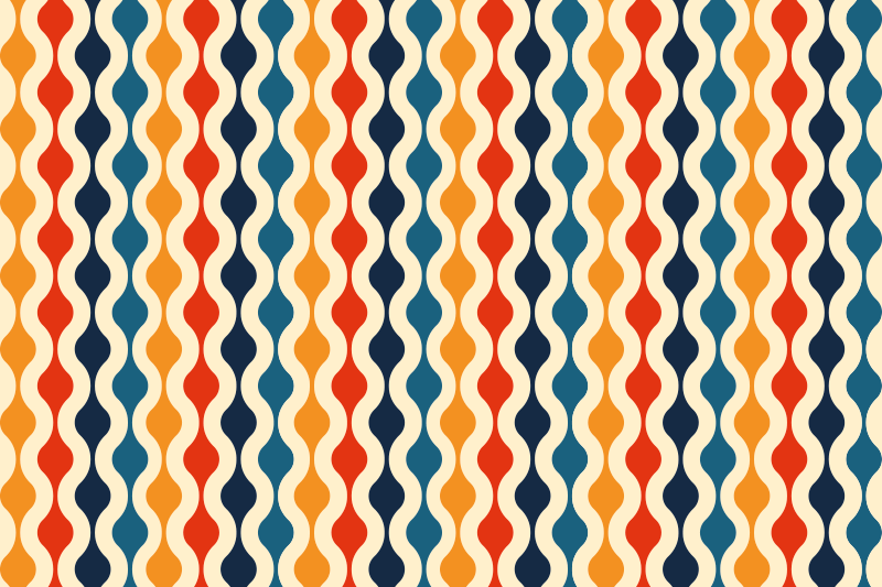 Tapis vinyle rétro vague des années 70 - TenStickers