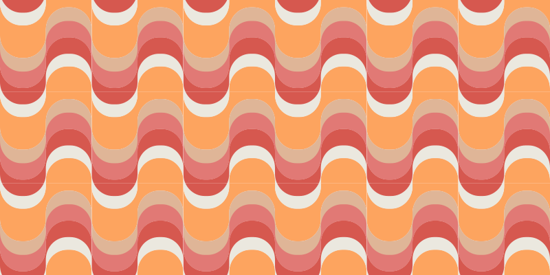 Tapis vinyle rétro vagues vintage des années 70 - TenStickers