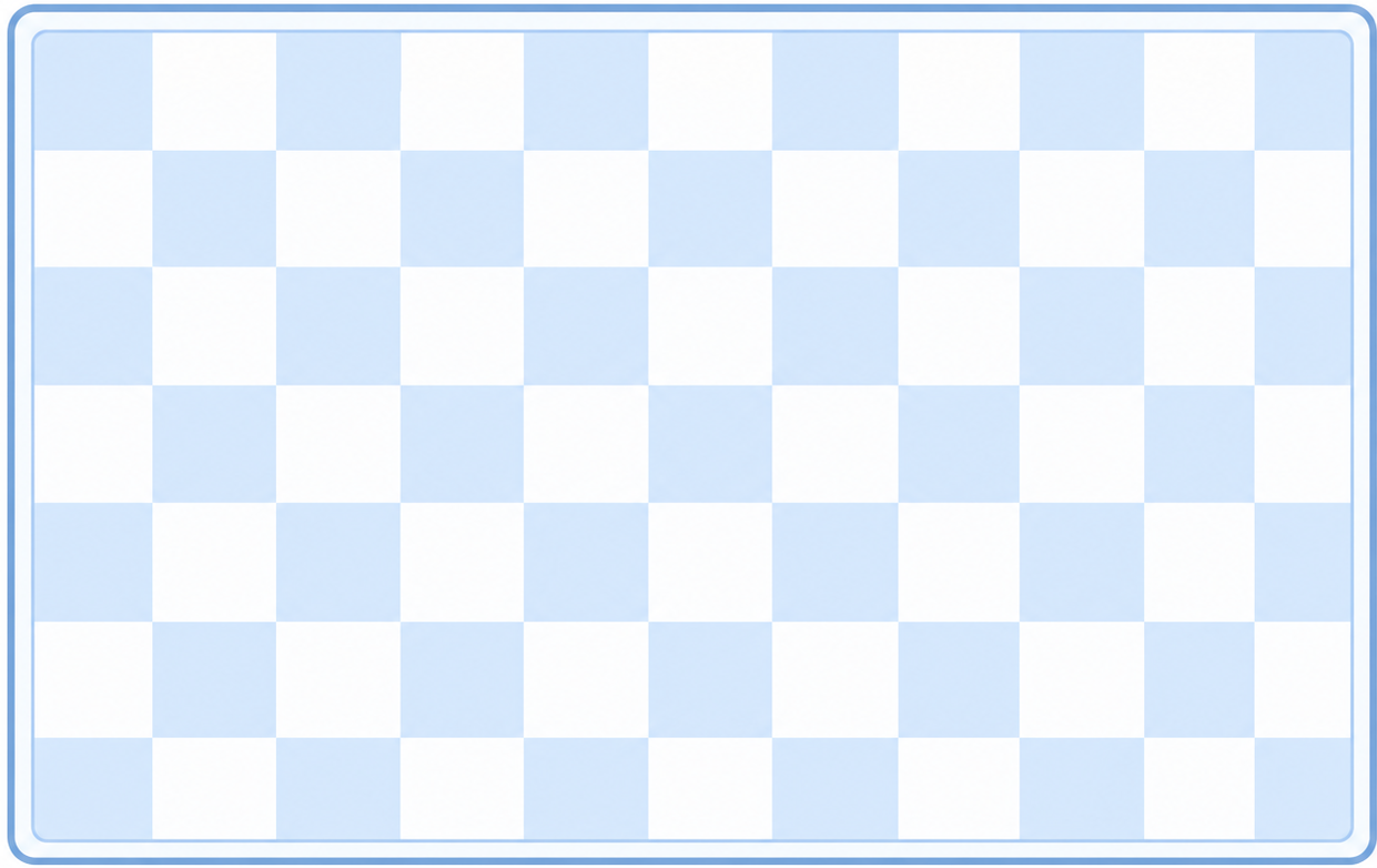 Tapis vinyle bleu damier été - TenStickers
