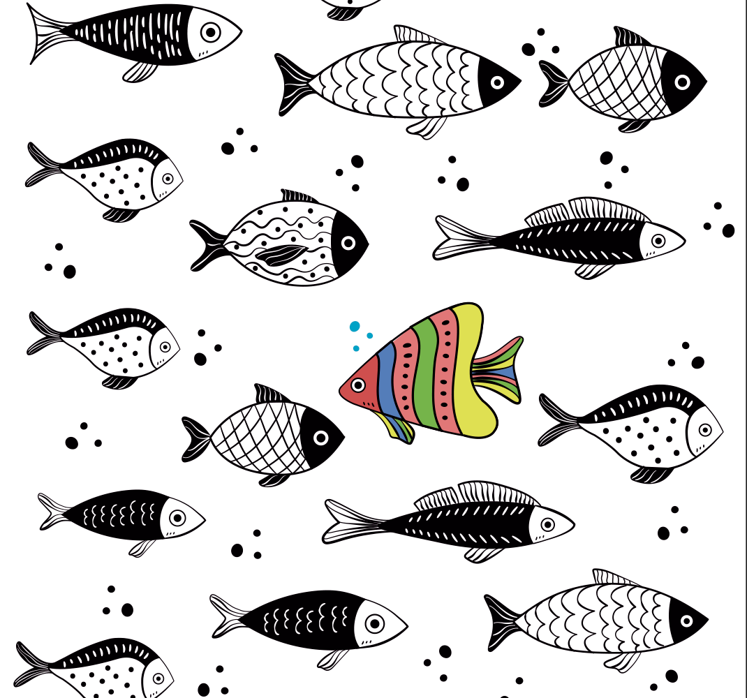 Tapis vinyle animal contre-courant - TenStickers