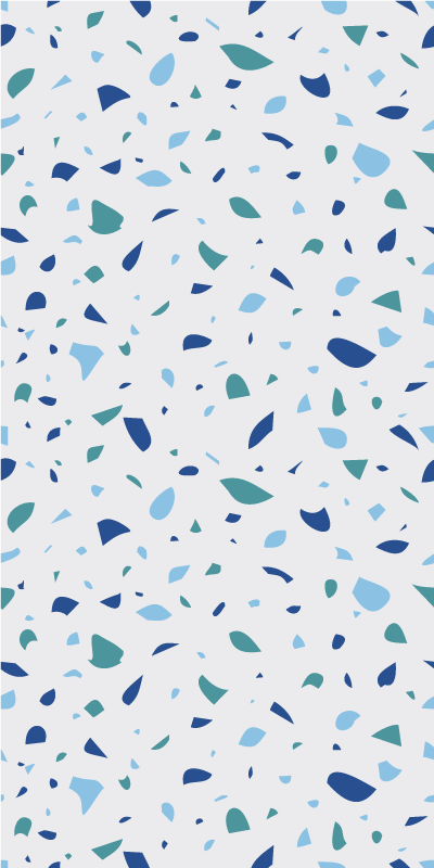 Tapis vinyle texture tonalités de bleu terrazzo - TenStickers