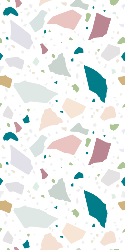 Tapis vinyle texture motif terrazzo méditerranéen - TenStickers