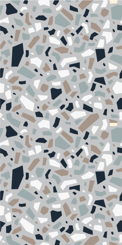 Tapis vinyle texture motif terrazzo couleurs neutres - TenStickers