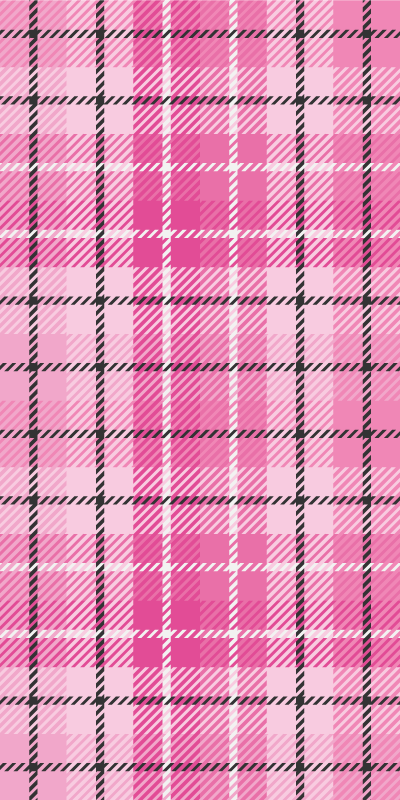 Tapis vinyle rétro tartan rose et noir - TenStickers