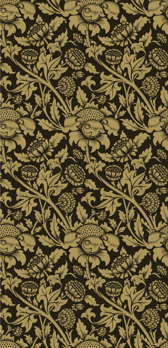 Tapis vinyle rétro motif floral français vintage - TenStickers