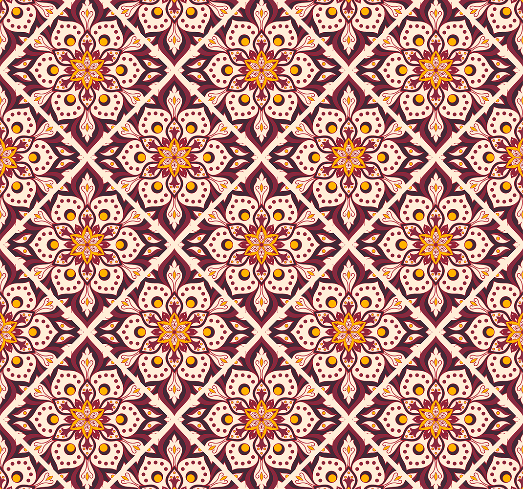 Tapis vinyle rétro motif château classique - TenStickers