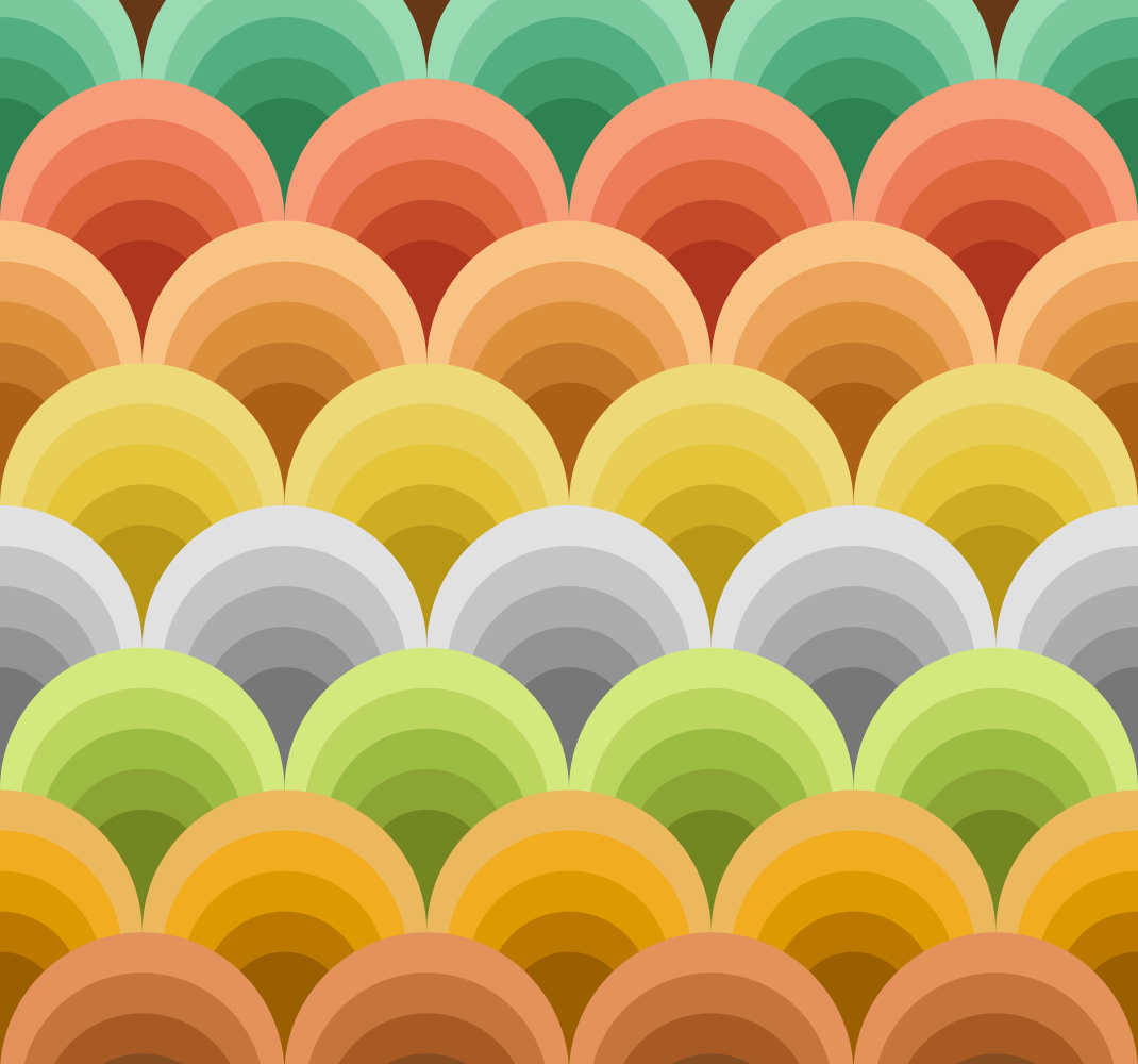 Tapis vinyle rétro vintage avec cercles oranges - TenStickers