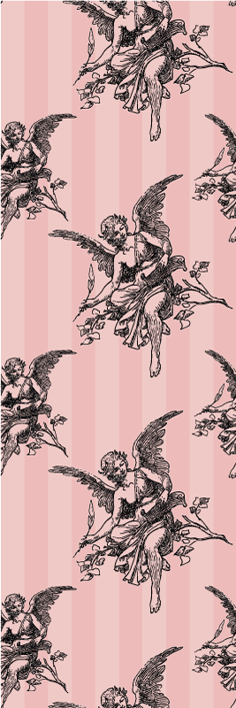 Tapis vinyle rétro motif toile de jouy - TenStickers