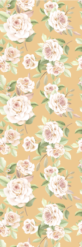 Tapis vinyle rétro motif roses provençales - TenStickers