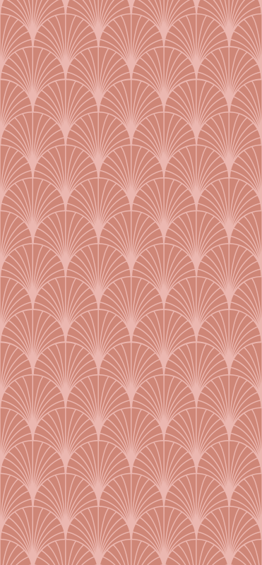 Tapis vinyle rétro motif décoratif palmiers rose doré - TenStickers