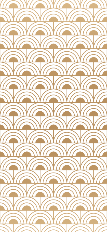 Tapis vinyle rétro motif décoratif arc doré dégradé - TenStickers
