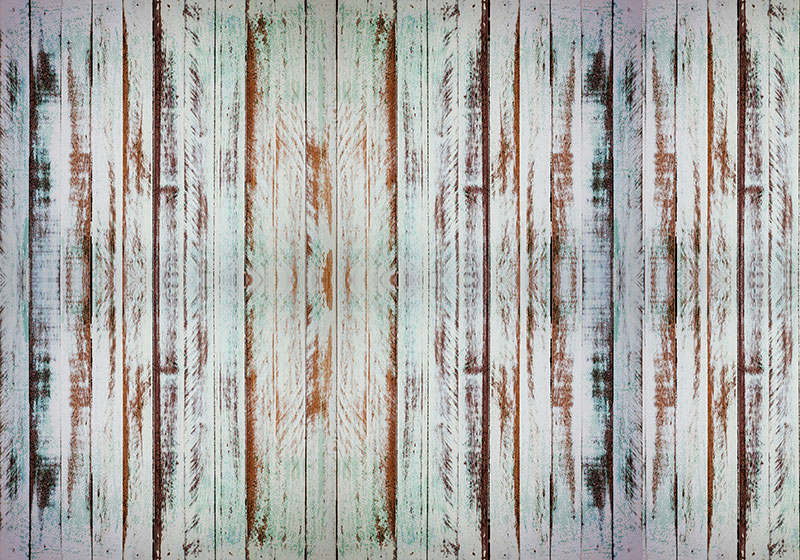 Tapis vinyle rétro effet bois dénudé - TenStickers