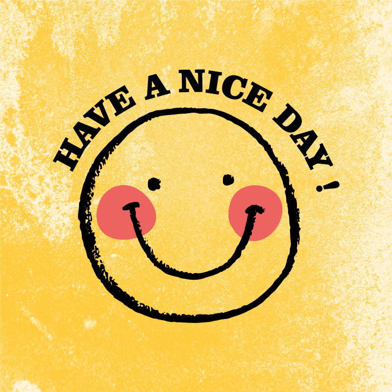 Tapis vinyle citation design sourire bonne journée - TenStickers