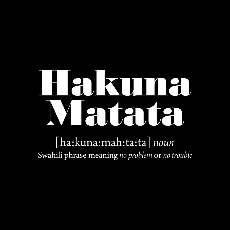 Tapis vinyle citation hakuna matata signification - TenStickers