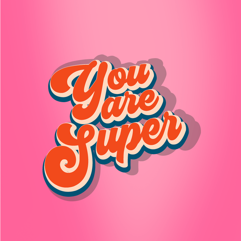 Tapis vinyle citation vous êtes super design - TenStickers