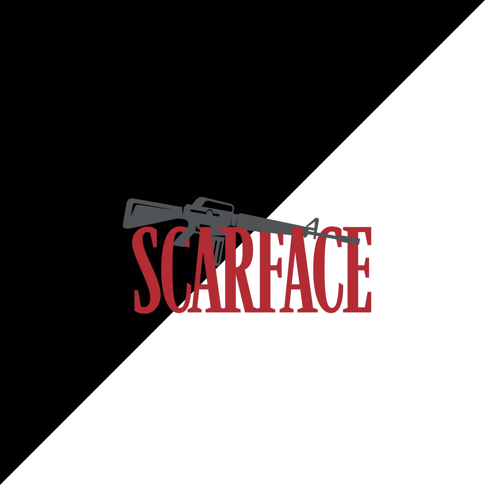 Tapis vinyle citation image de film scarface avec texte - TenStickers