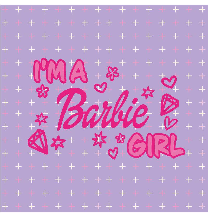 Tapis vinyle citation je suis une fille barbie - TenStickers
