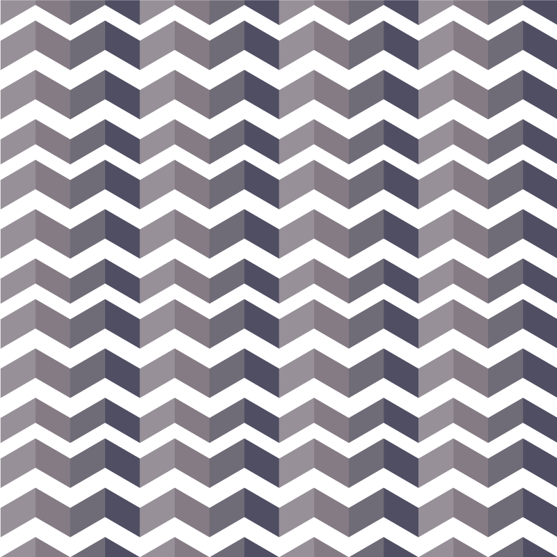 Tapis vinyles géométriques motif zigzag noir et blanc - TenStickers