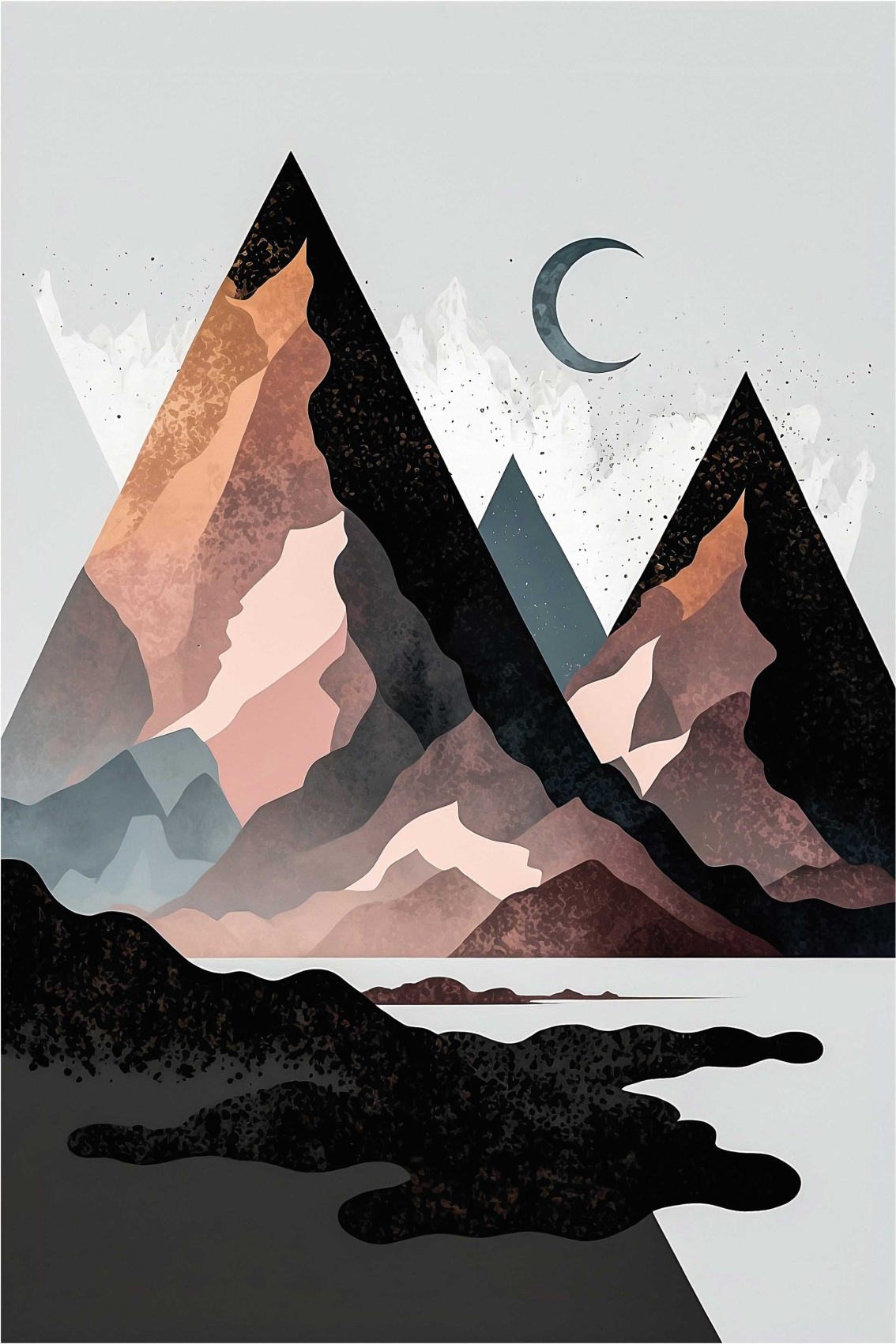 Tapis vinyles géométriques montagnes nordiques - TenStickers