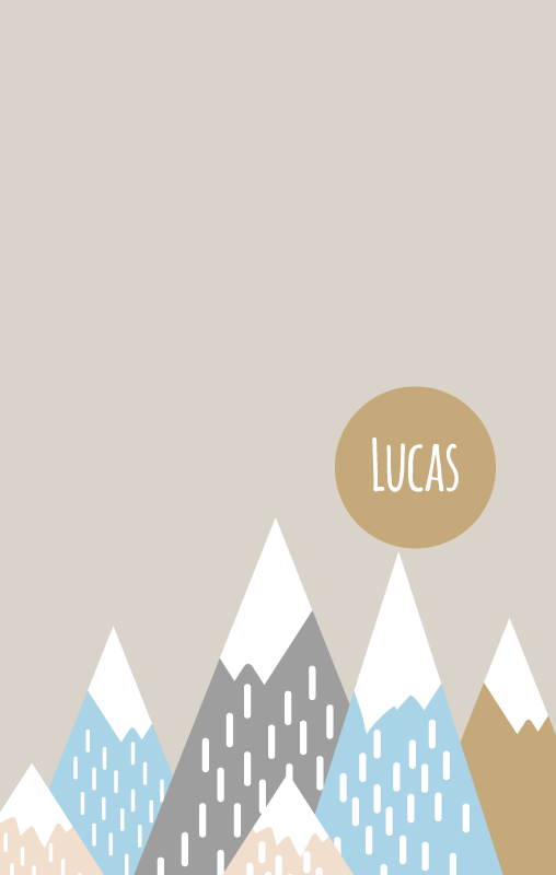 Tapis vinyle pour enfants illustration montagnes boho - TenStickers