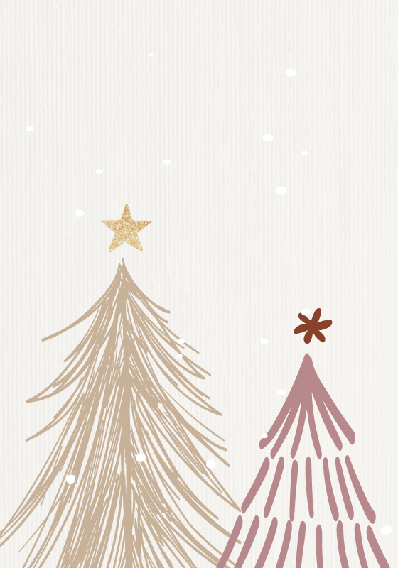 Tapis vinyle noël arbre de noël minimaliste - TenStickers