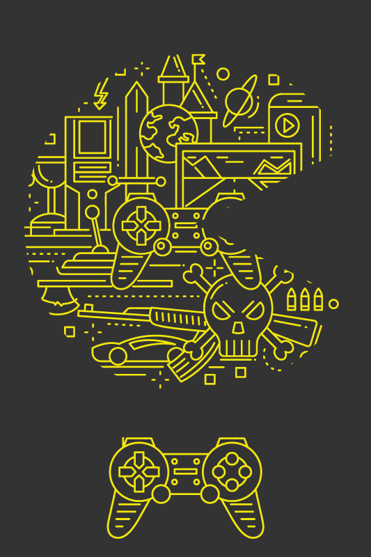 Tapis vinyle jeux sucette jaune - TenStickers