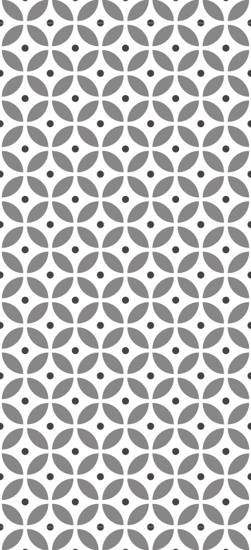 Tapis vinyle couloir cercles sans couture nordiques - TenStickers