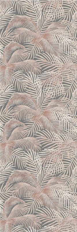 Tapis vinyle couloir contours de feuilles de palmier - TenStickers