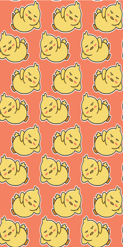 Tapis vinyle jaune motif de poussins mignons 6 - TenStickers