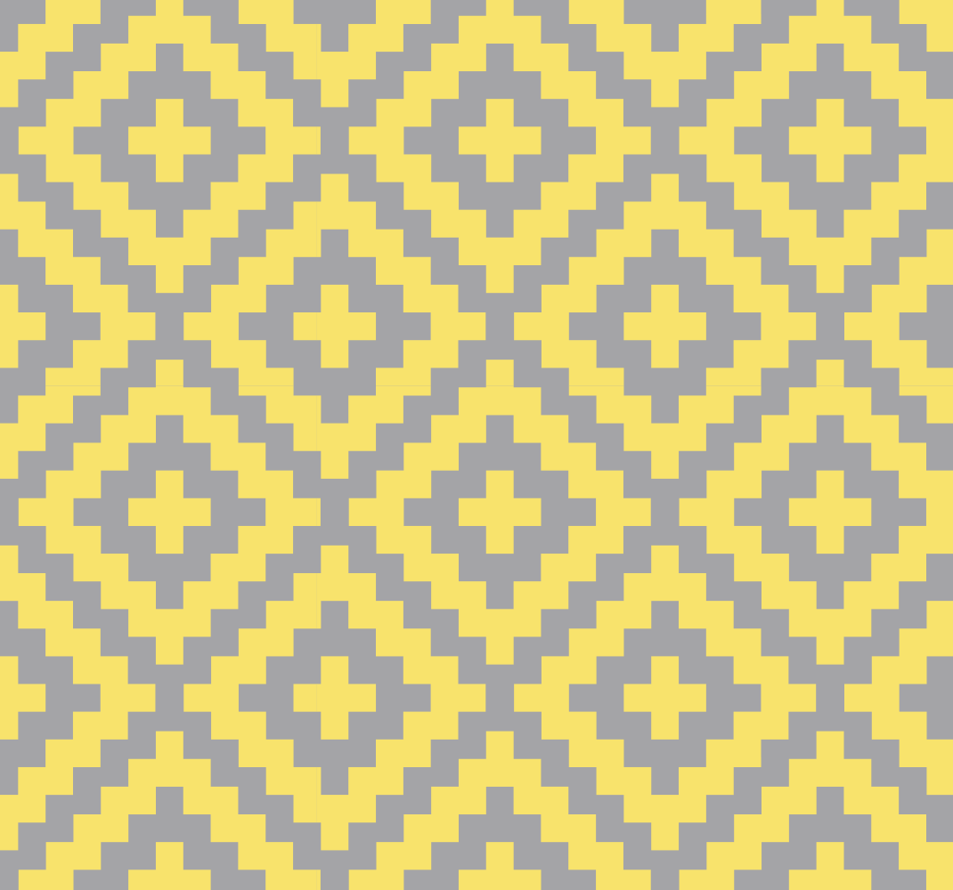 Tapis vinyle jaune motif triangles gris et jaune - TenStickers