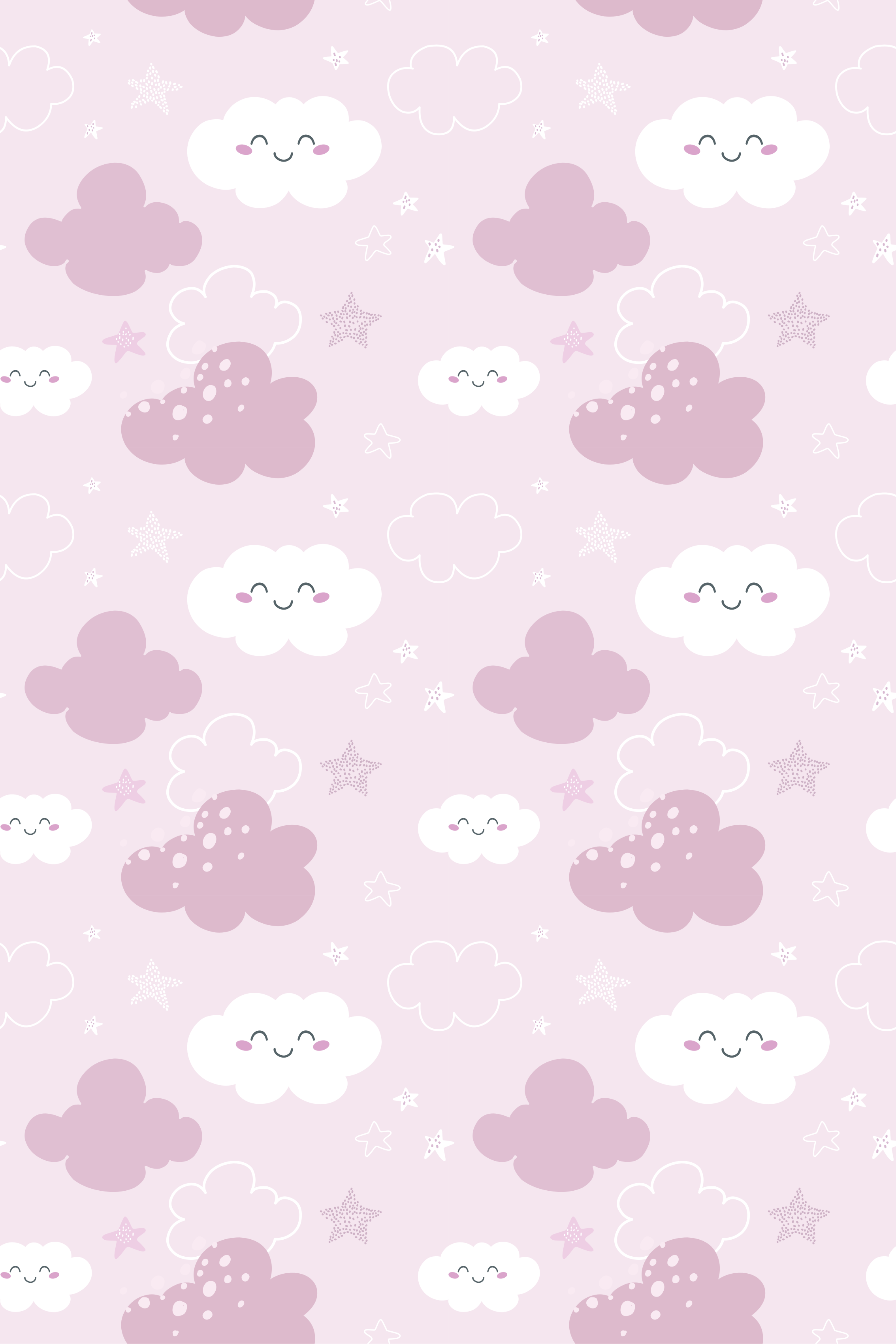 Tapis vinyle violet fond rose avec blanc joyeux - TenStickers