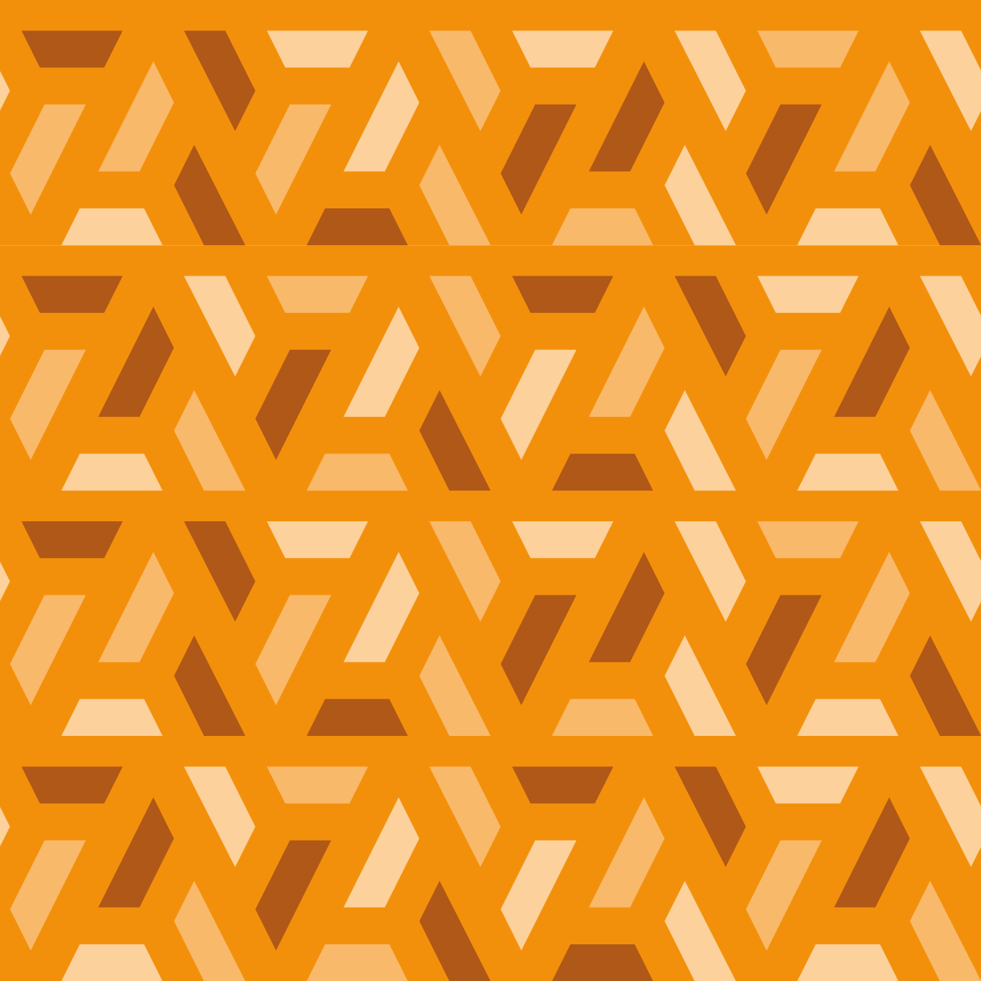 Tapis vinyle orange tons géométriques orange - TenStickers